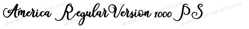 America RegularVersion 1000PS 001字体转换